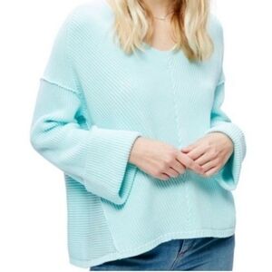 Free People Women's Light Blue Sweater Medium